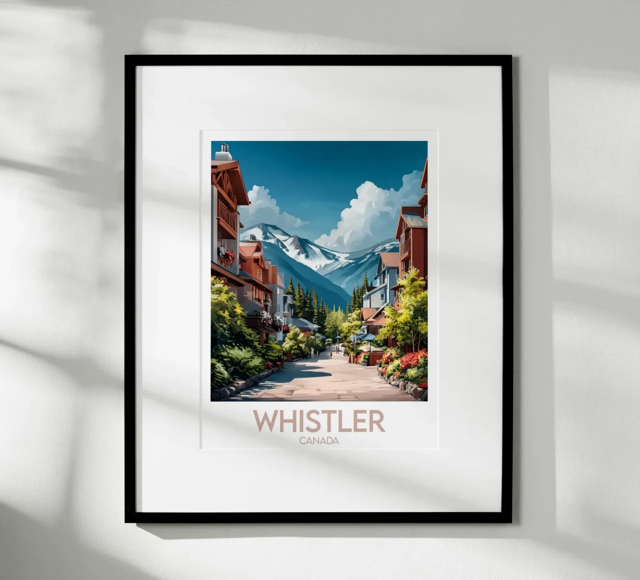 Affiche Whistler poster con telaio in plastica da Frame the World