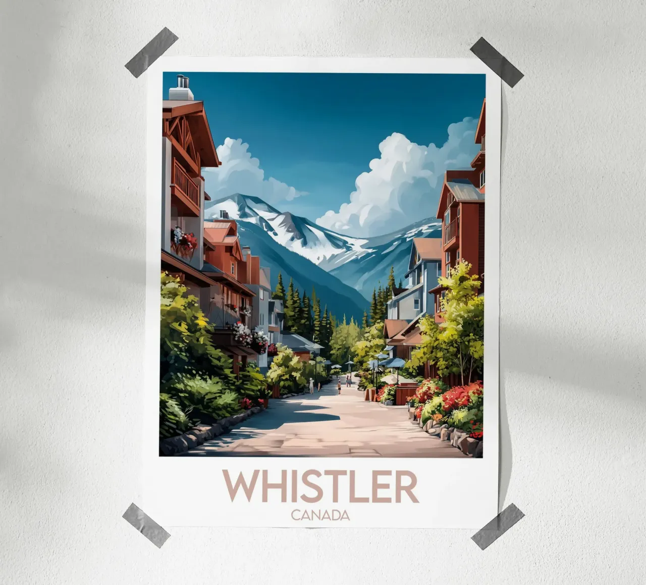 Affiche Whistler poster con telaio in plastica da Frame the World