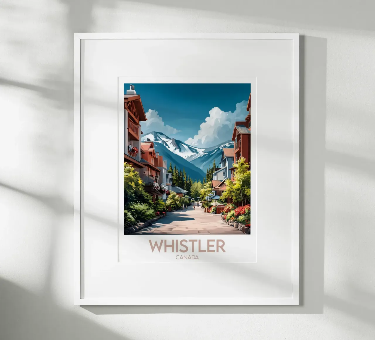 Affiche Whistler poster con telaio in plastica da Frame the World