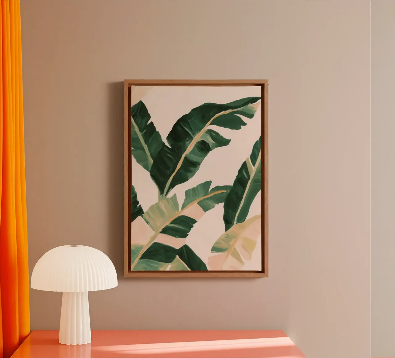 Lo splendore minimalista delle foglie tela con Cornice a cassetta da Euphoria Theresa