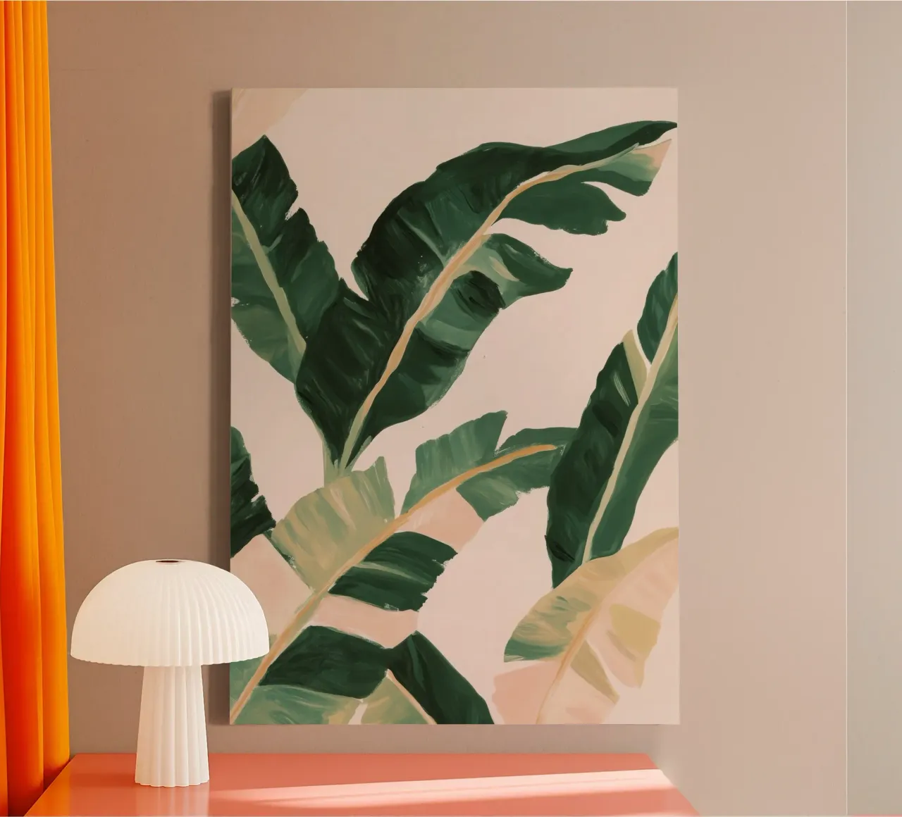Lo splendore minimalista delle foglie tela con Cornice a cassetta da Euphoria Theresa
