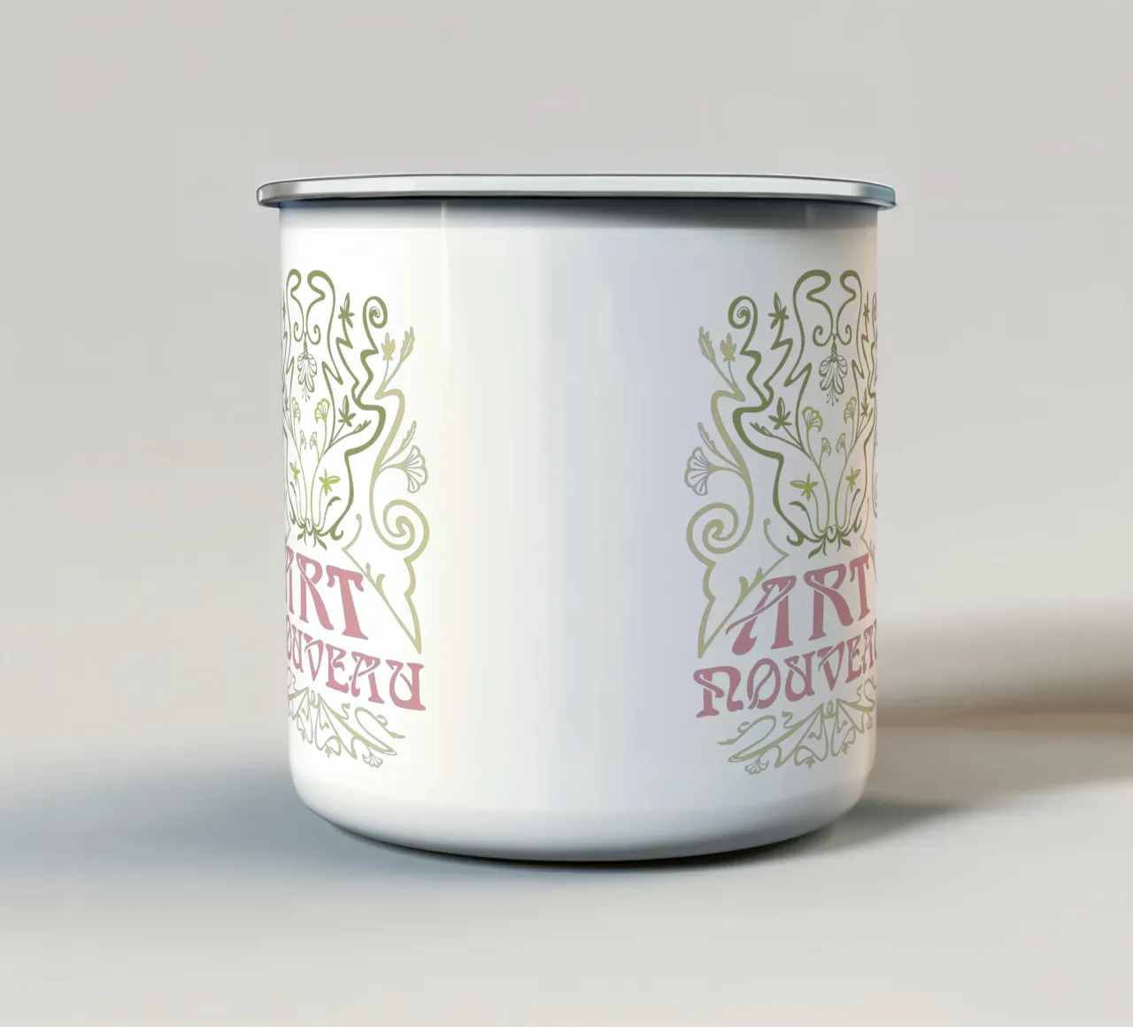 Jugendstil - Art Nouveau d'epoca tazza in smalto da DYDesign