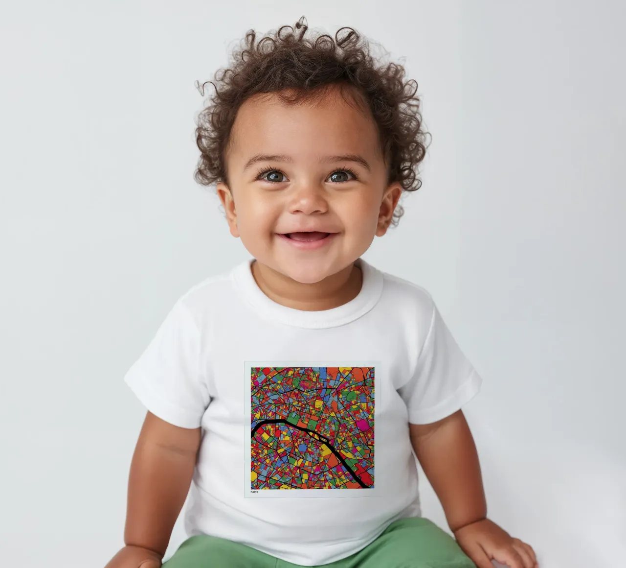 Paris baby t-shirt by The Cartography Collection