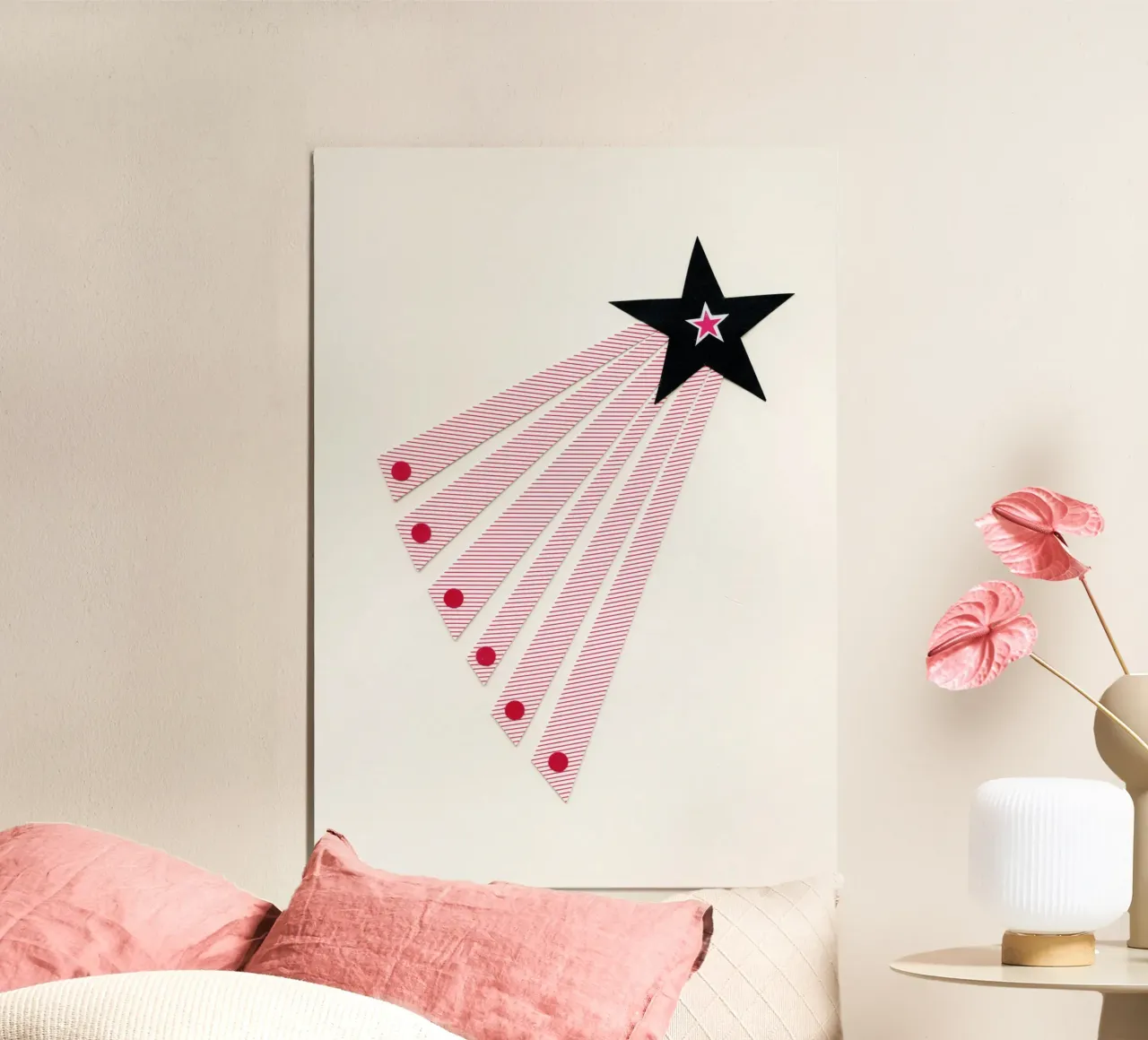 Stella cadente poster con telaio in alluminio da Cassia Beck Collage