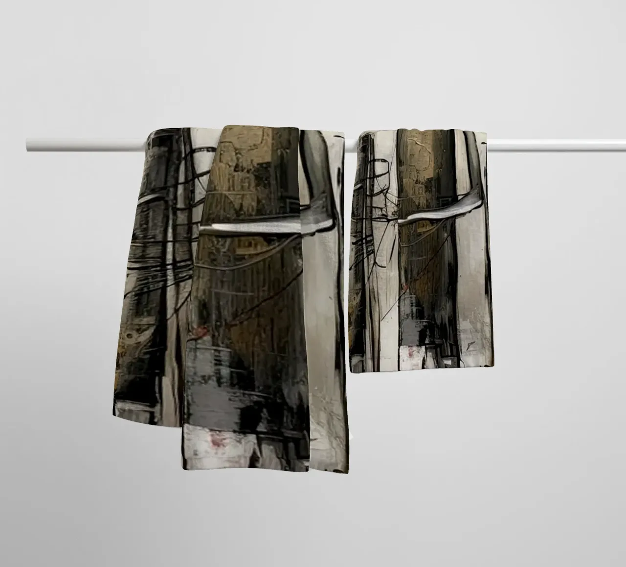 Abstract gezin badhanddoek van Imagine