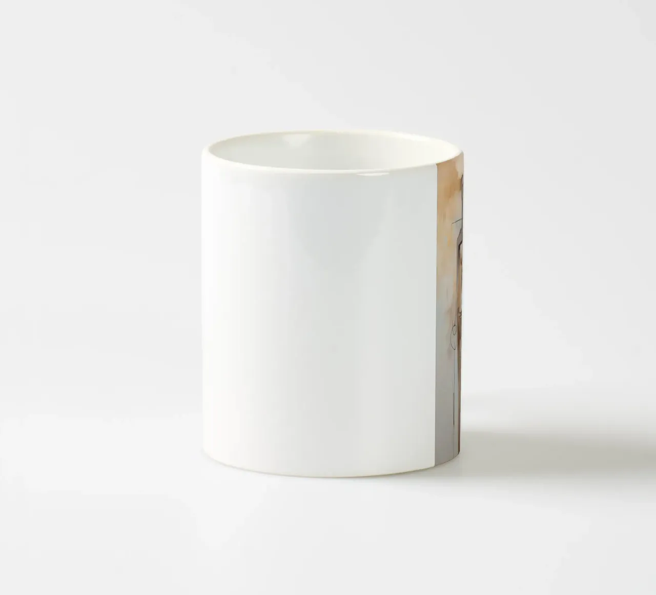 Persone astratte di colore marrone tazza in ceramica da Imagine