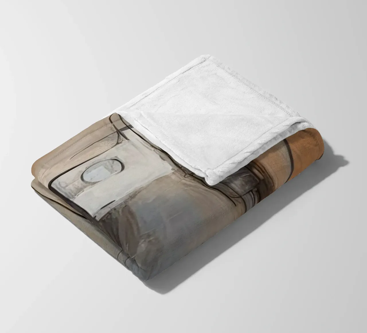 Persone astratte di colore marrone coperta in pile da Imagine