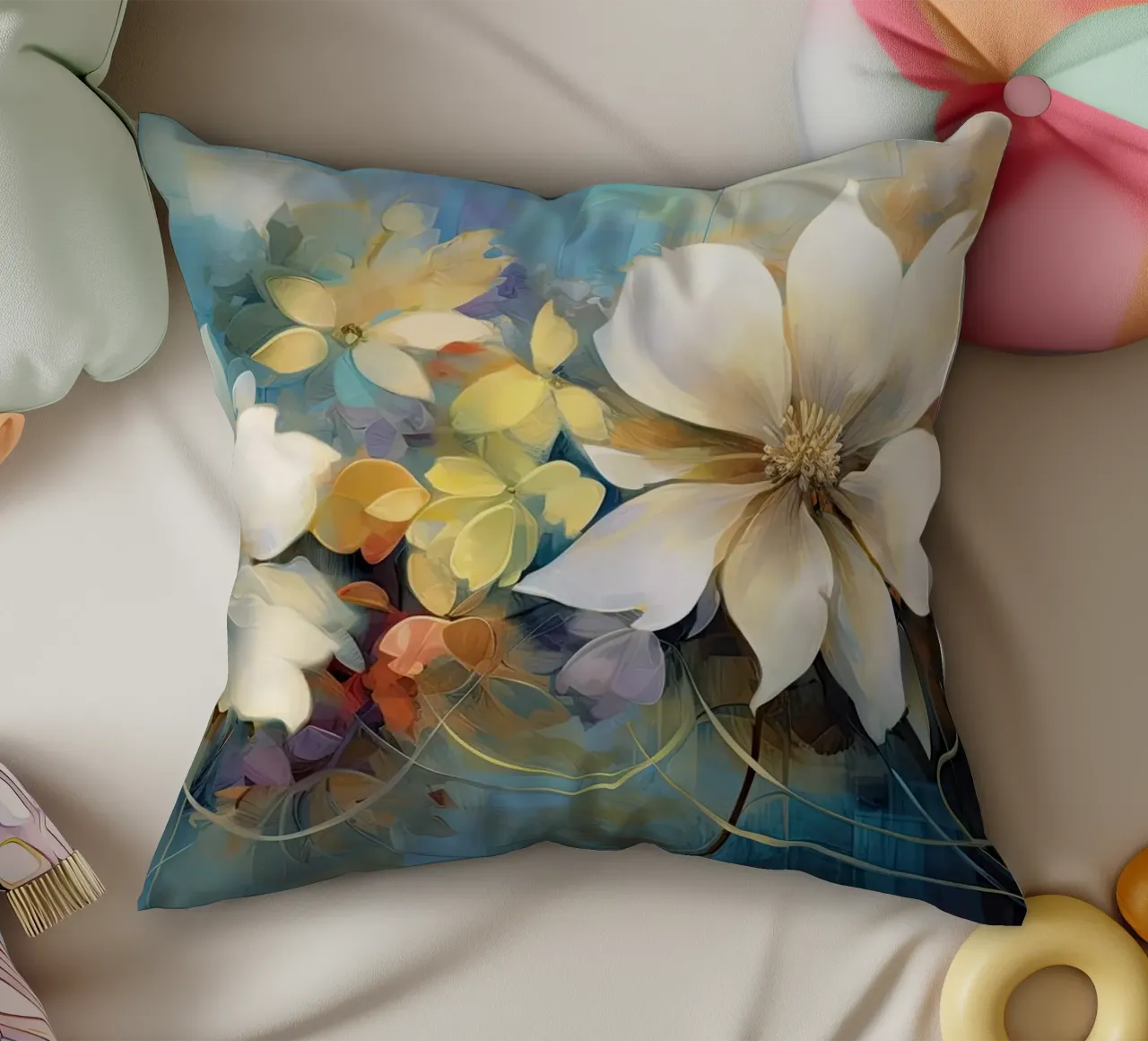 Fiori astratti cuscino da Imagine