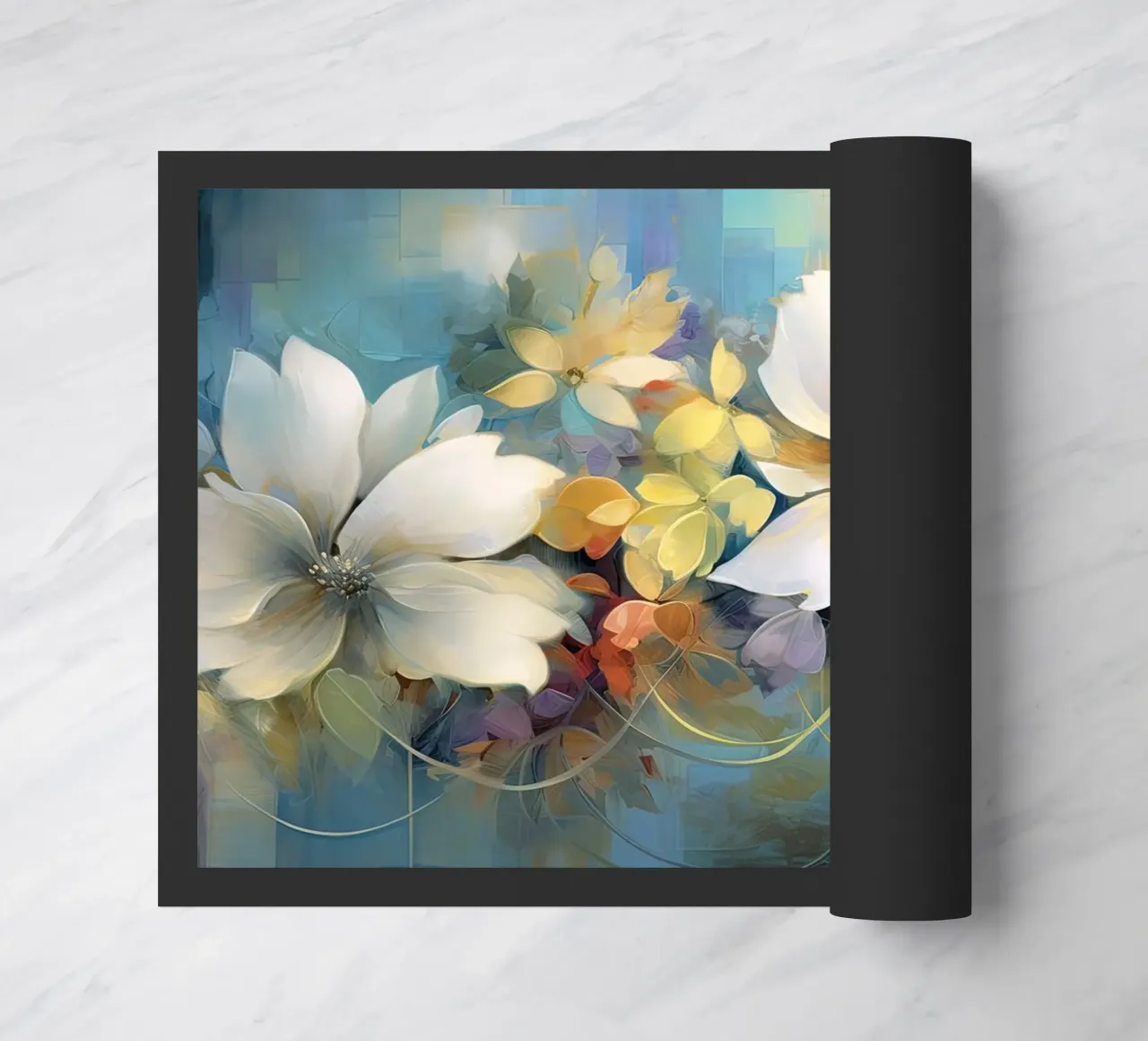 Fiori astratti zerbino da Imagine