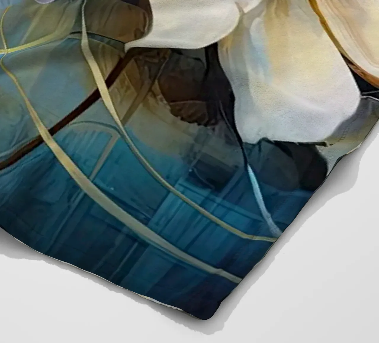 Abstrakte Blumen Fleecedecke von Imagine