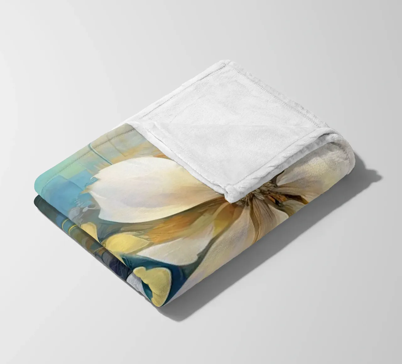 Abstrakte Blumen Fleecedecke von Imagine