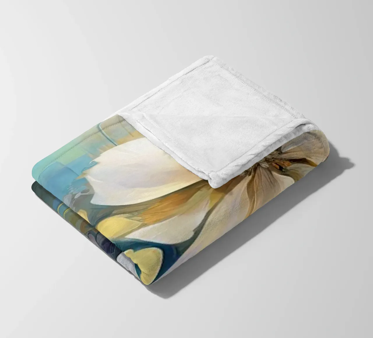 Abstrakte Blumen Fleecedecke von Imagine