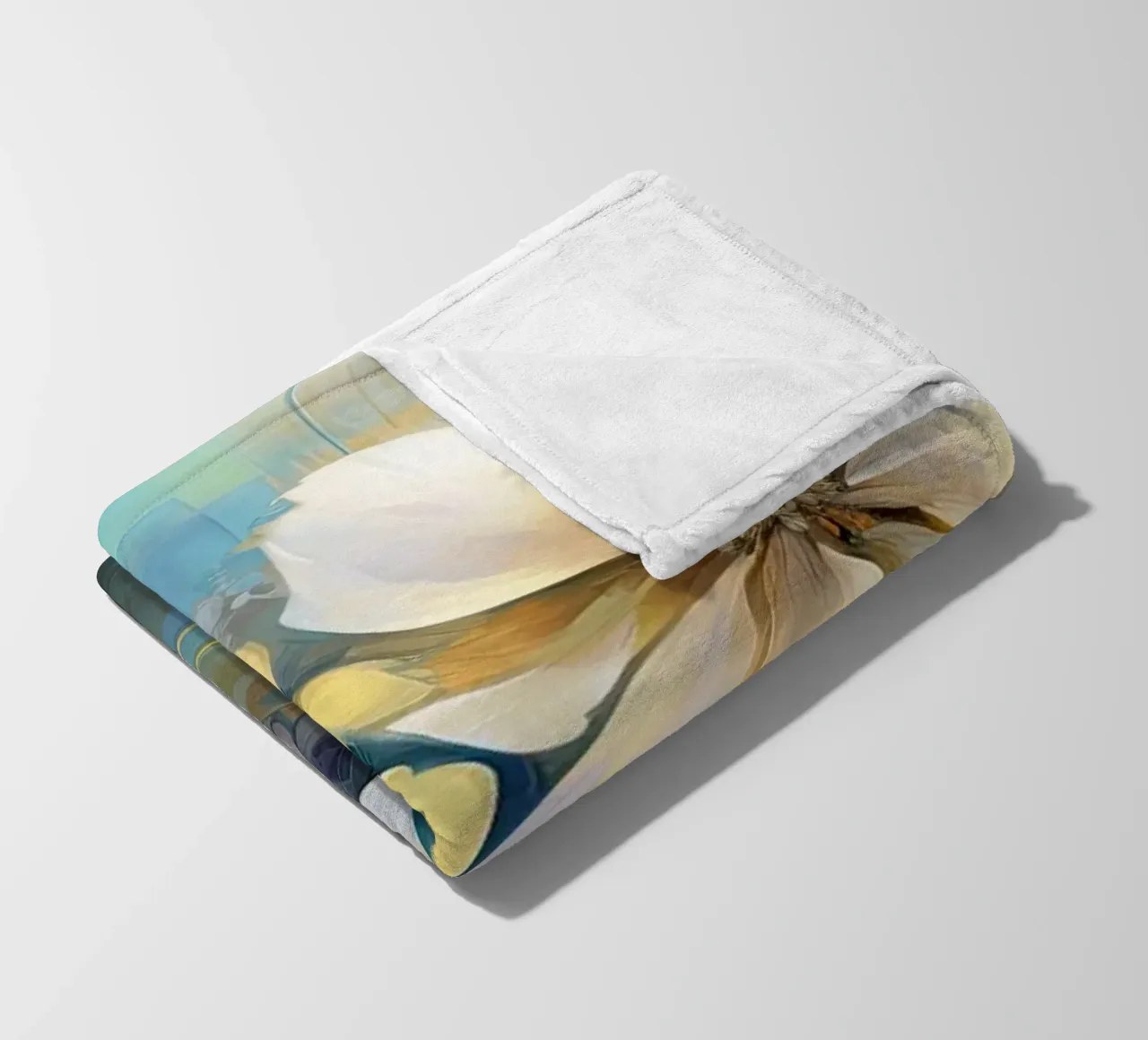 Abstrakte Blumen Fleecedecke von Imagine