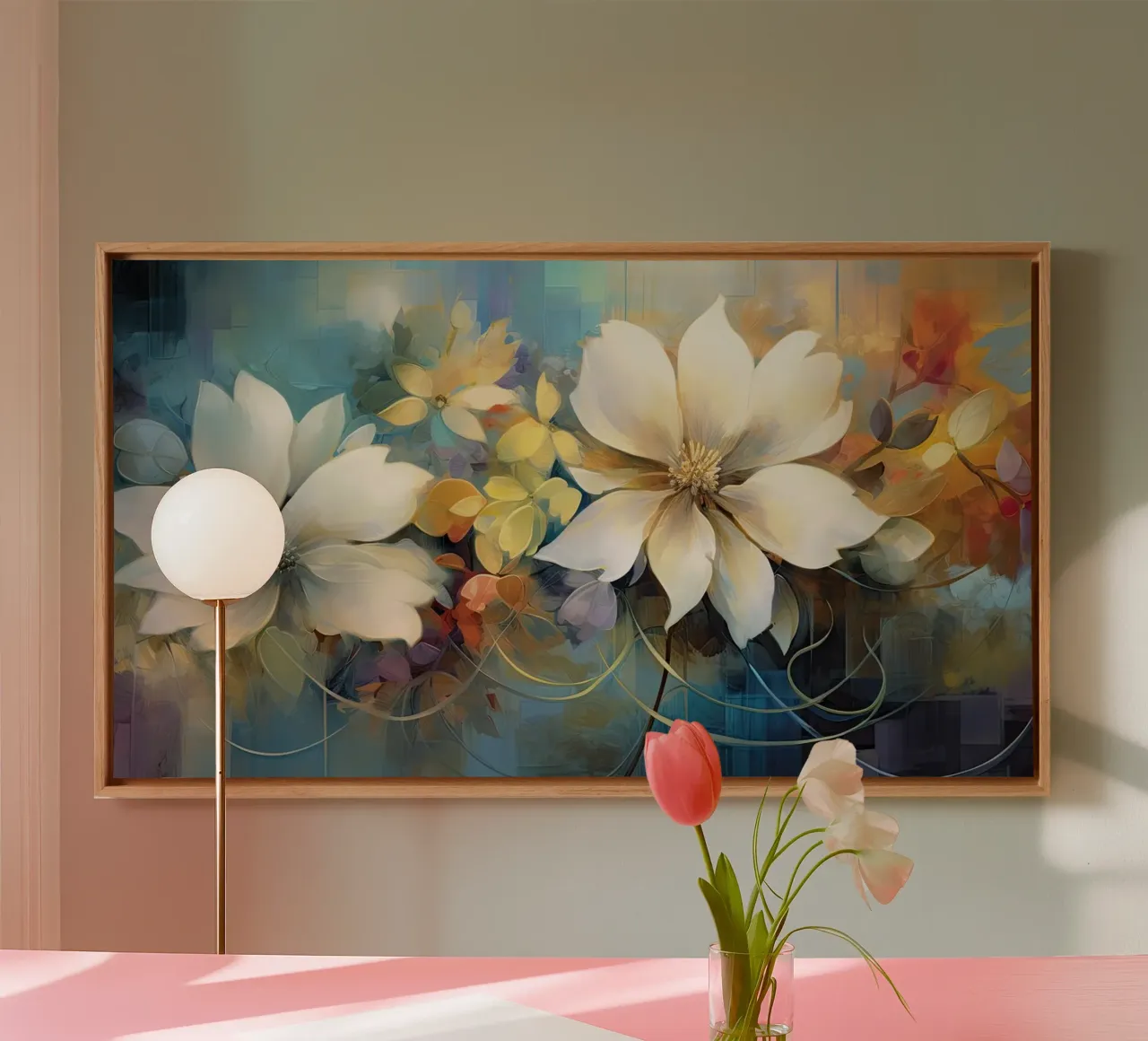 Abstract flowers canvas by Imagine