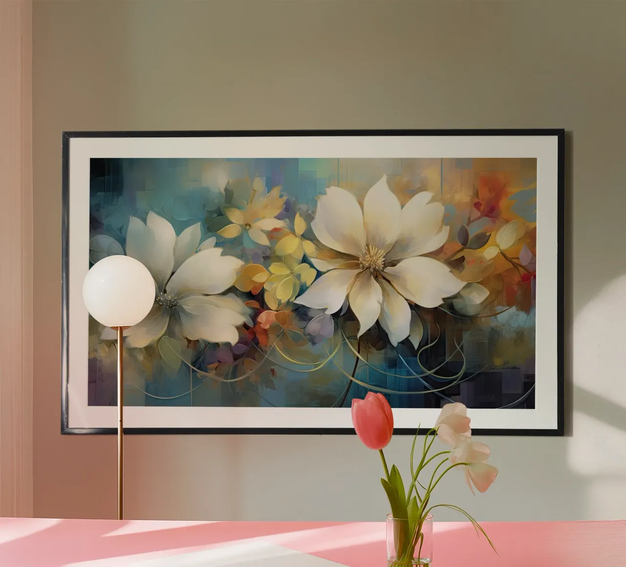 Abstract flowers poster by Imagine