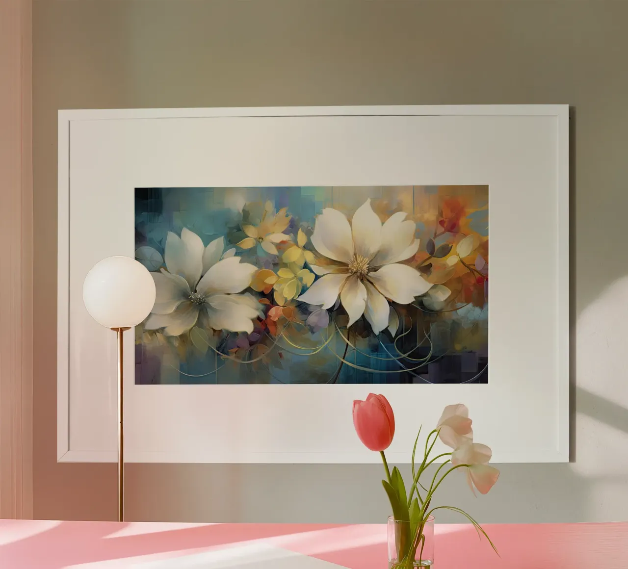 Abstract flowers poster by Imagine