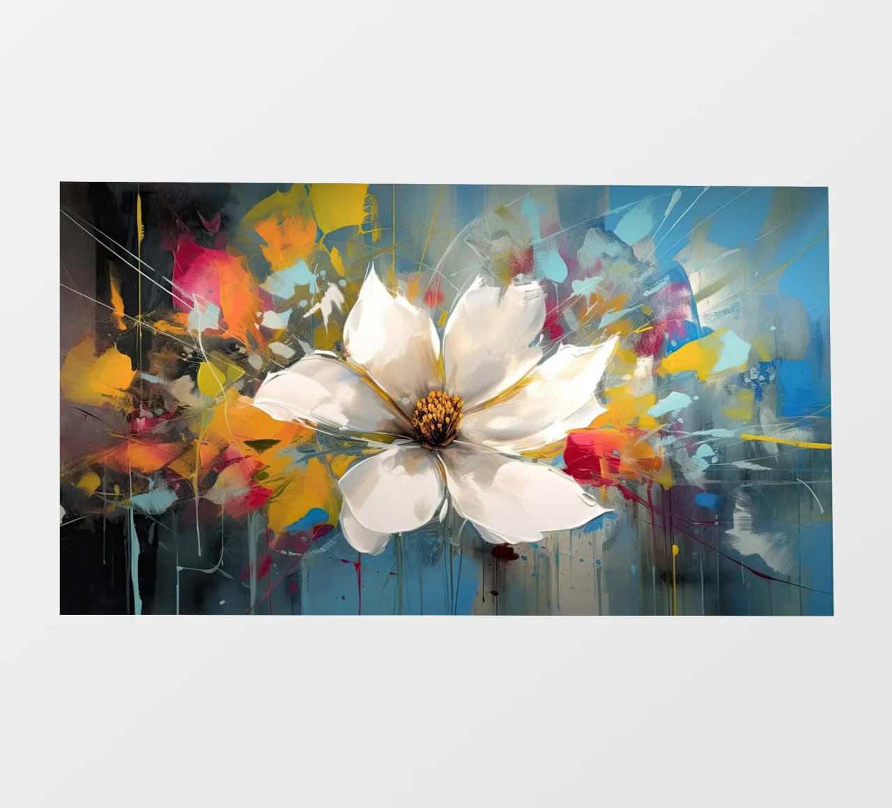 Abstract white flower backlit film by Imagine