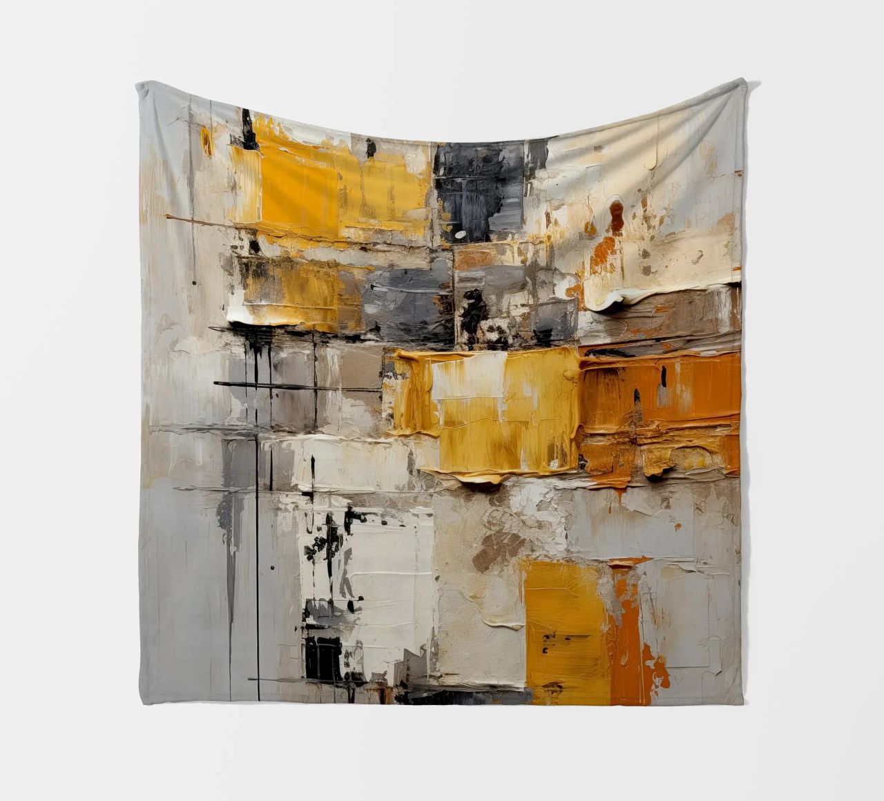 Abstrakte Pinselstriche Fleecedecke von Imagine