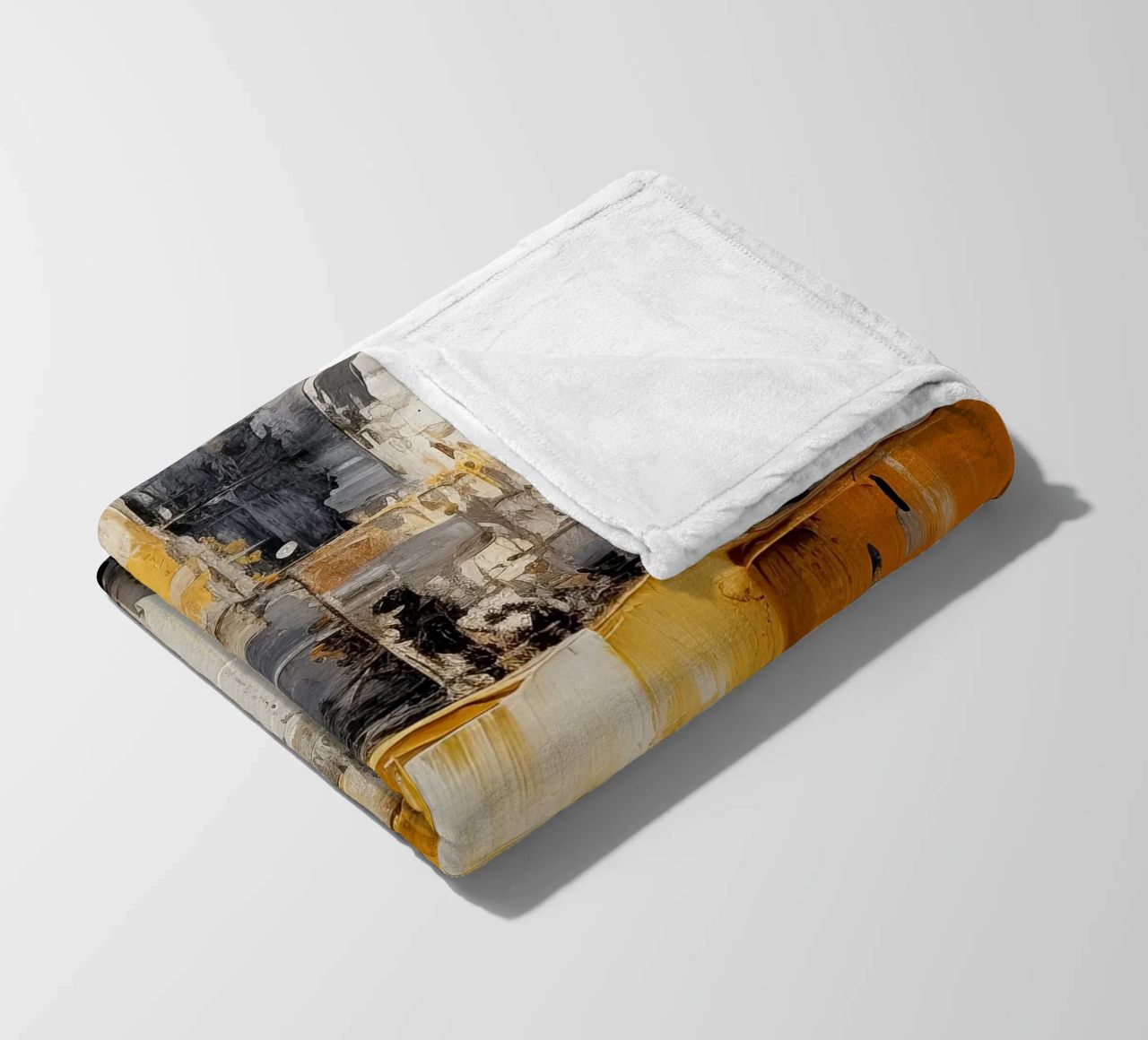 Abstrakte Pinselstriche Fleecedecke von Imagine