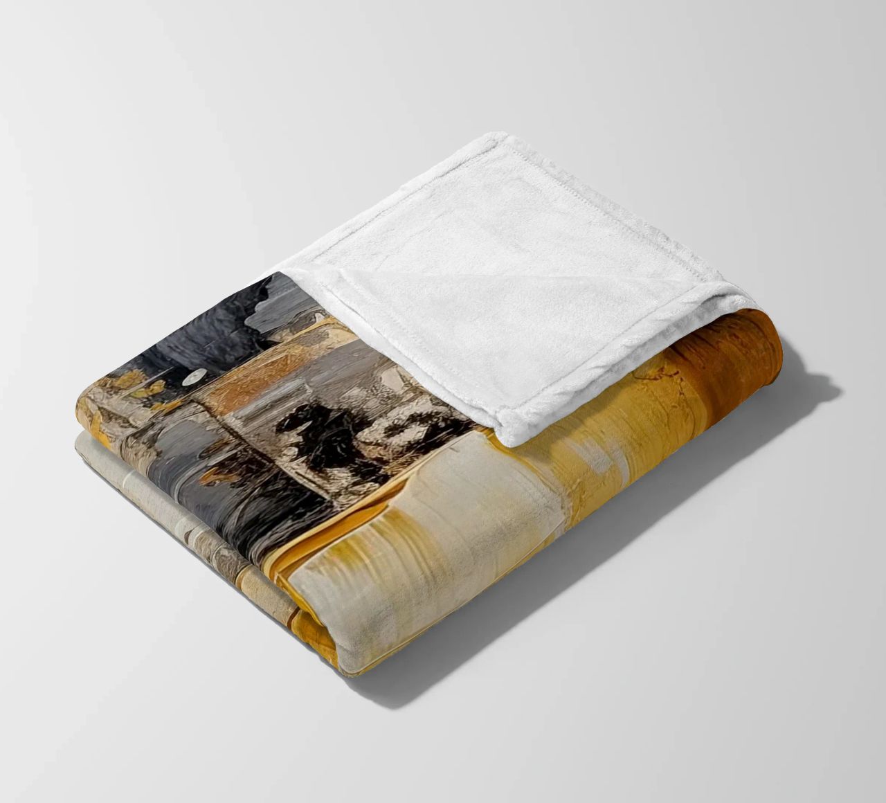 Abstrakte Pinselstriche Fleecedecke von Imagine