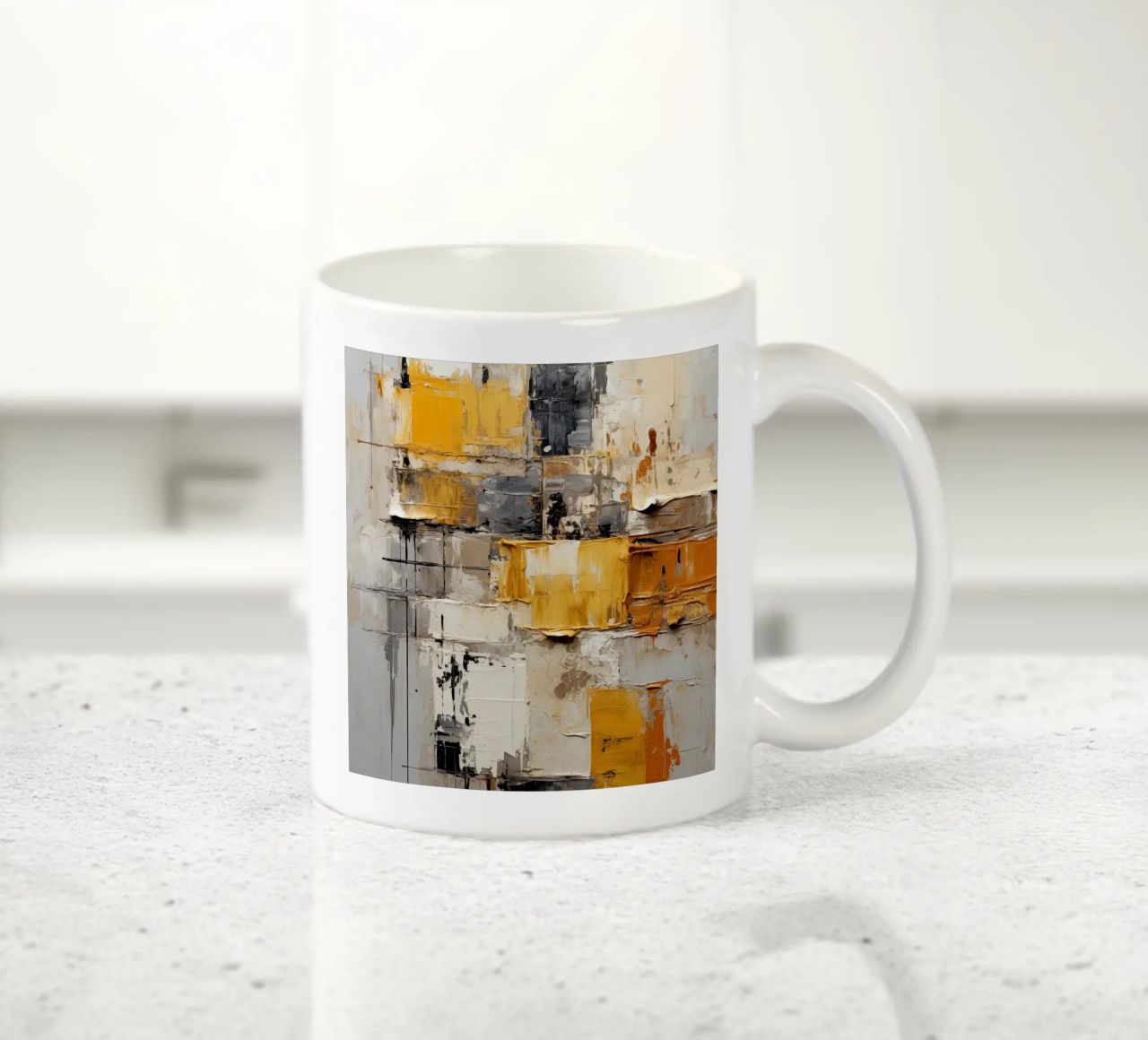 Abstrakte Pinselstriche Keramik Tasse von Imagine