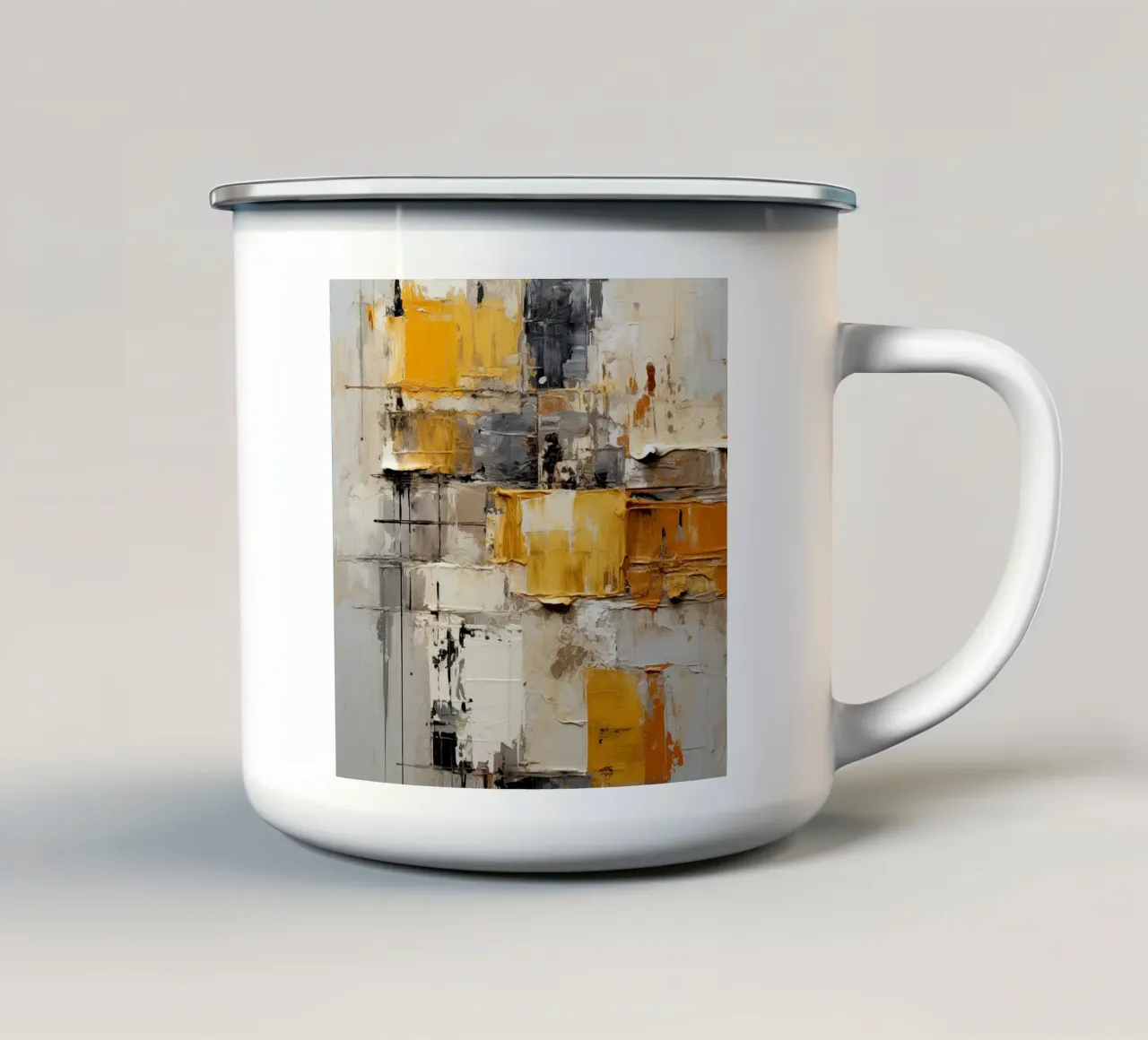Tratti di pittura astratta tazza in smalto da Imagine