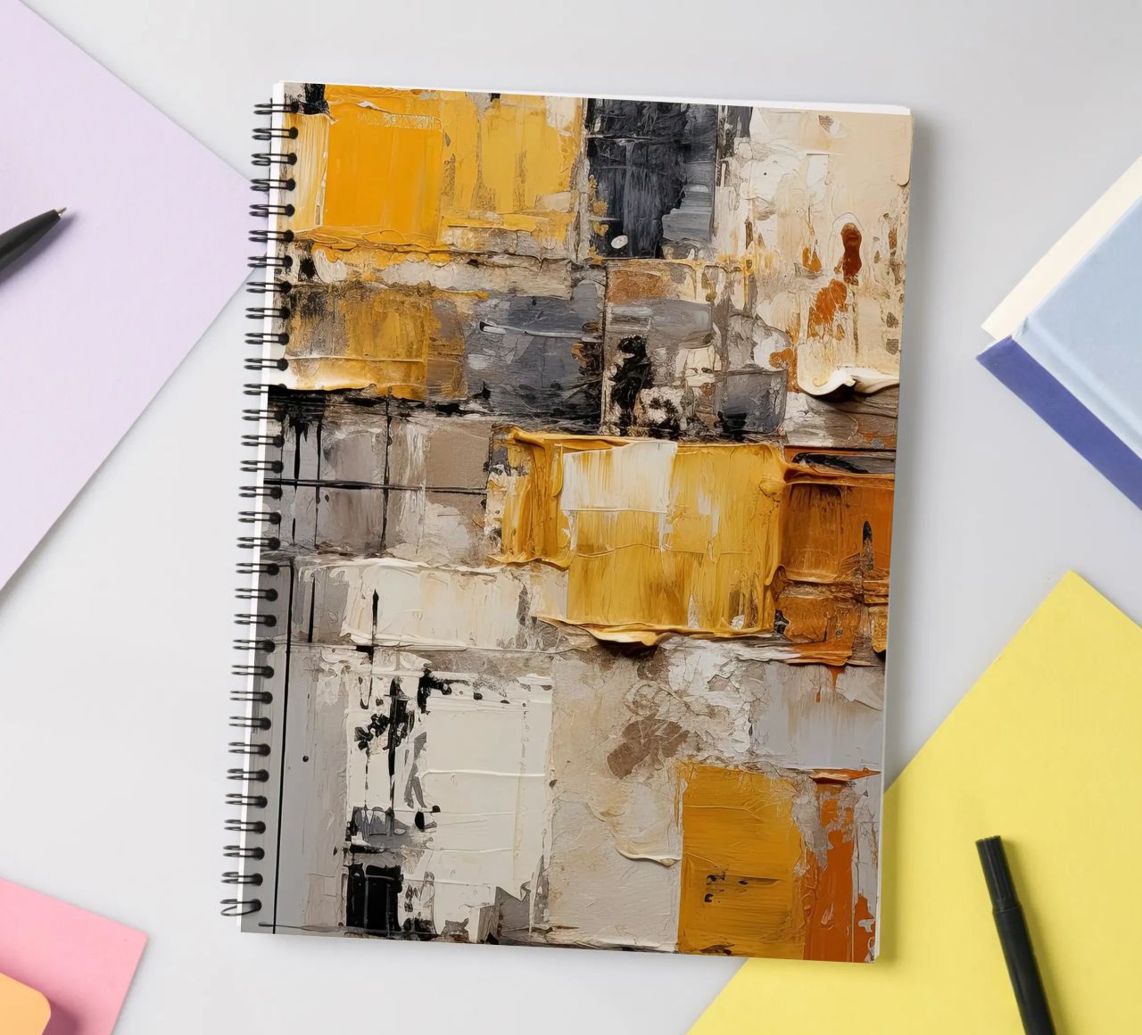 Abstrakte Pinselstriche Ringbuch von Imagine