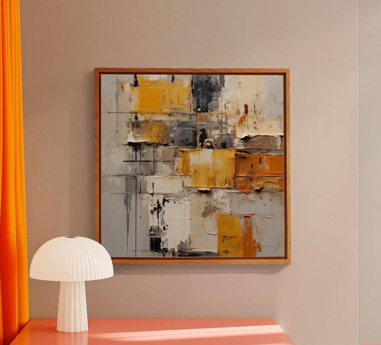 Abstrakte Pinselstriche Acryl-Glas von Imagine