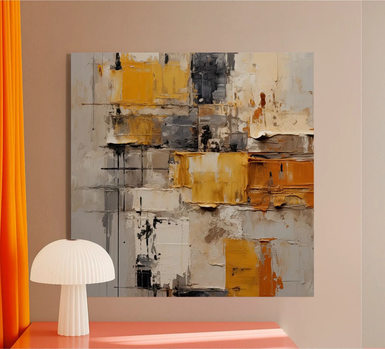 Abstrakte Pinselstriche Acryl-Glas von Imagine