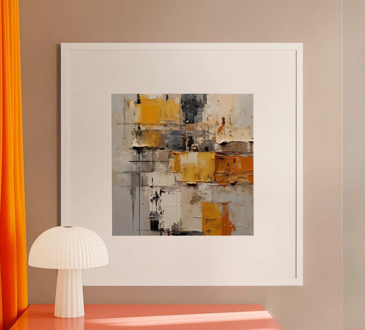 Abstrakte Pinselstriche Poster von Imagine