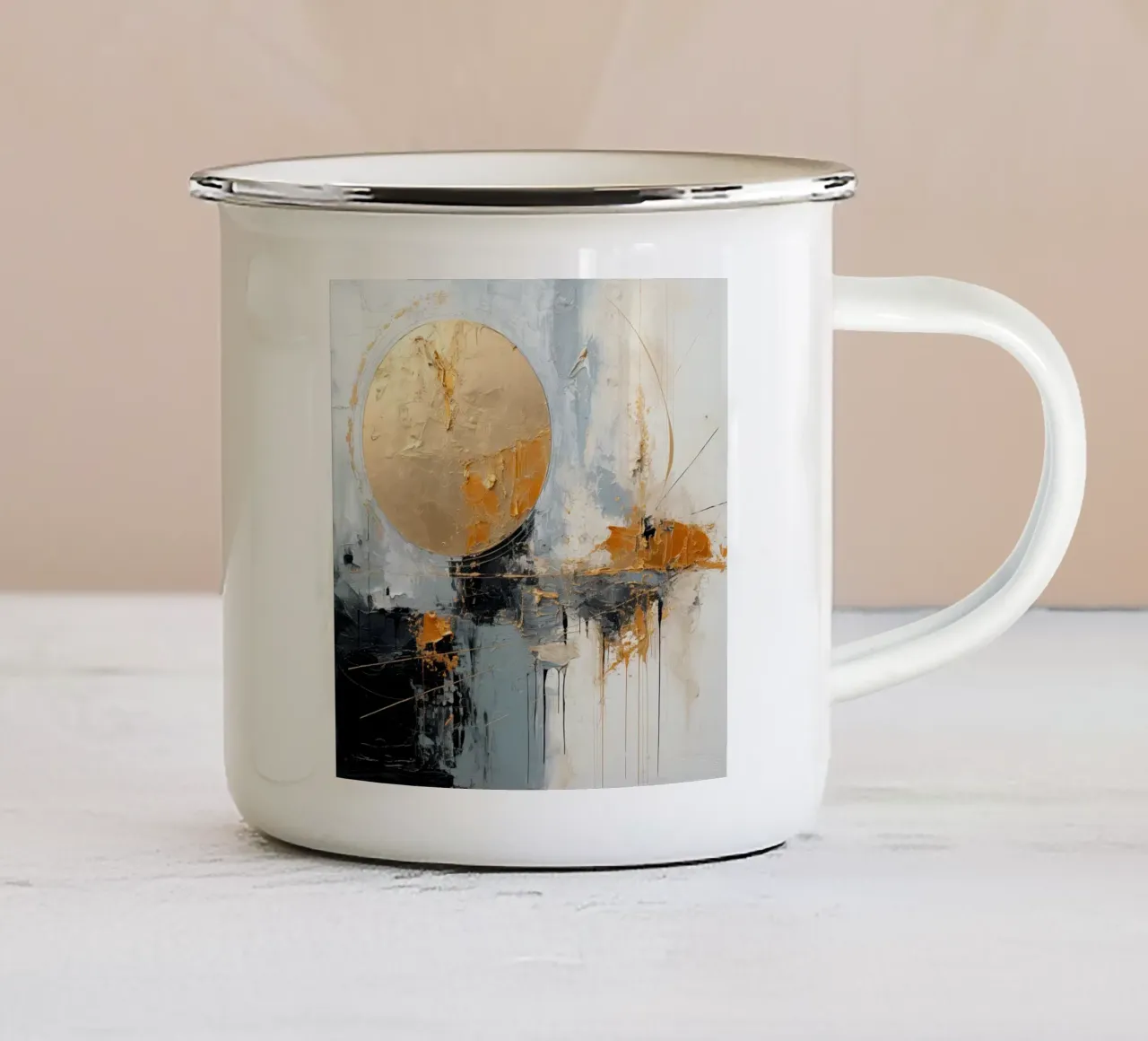 Astratto con cerchio tazza in smalto da Imagine
