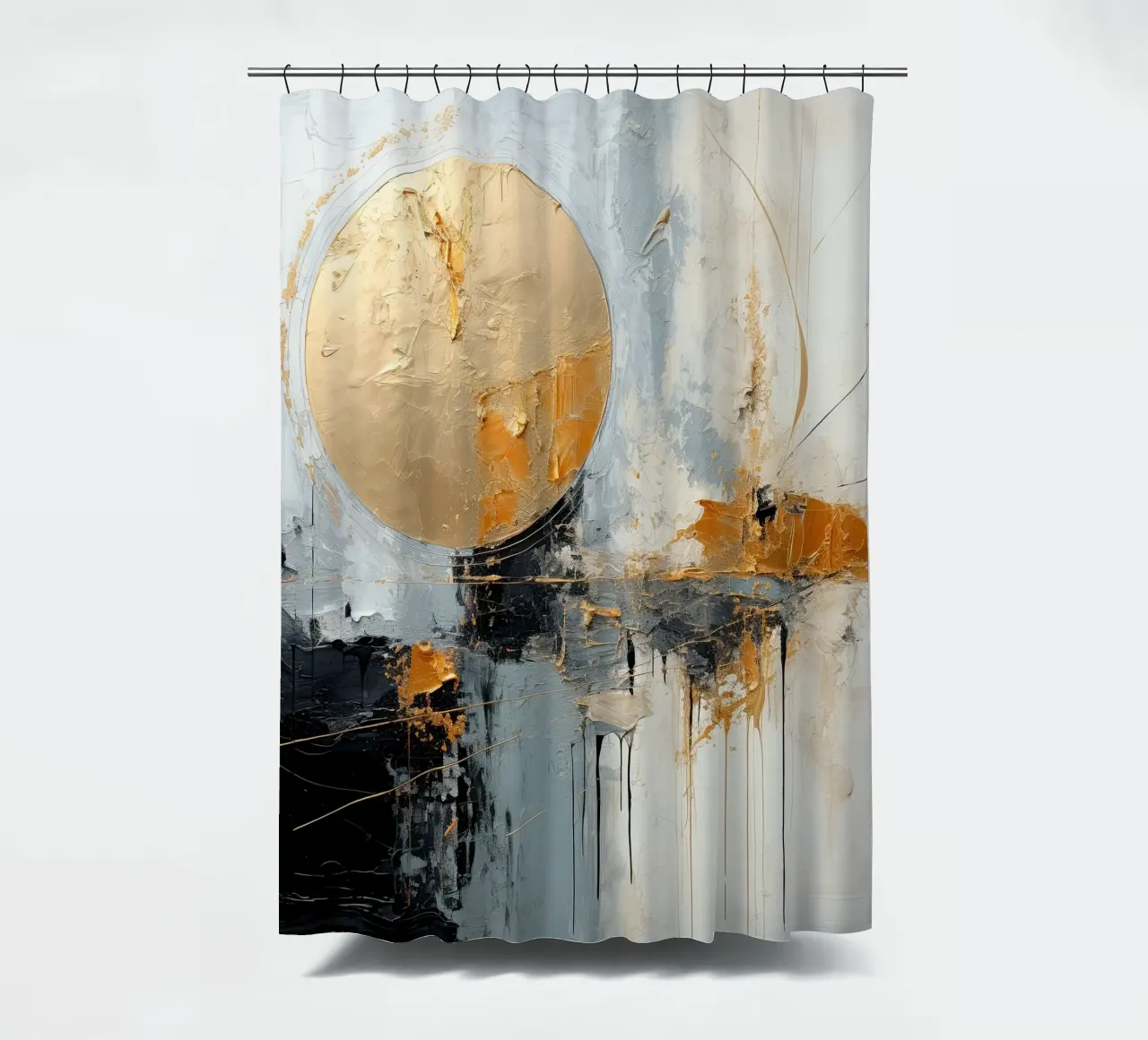 Abstract with circle shower curtain by Imagine