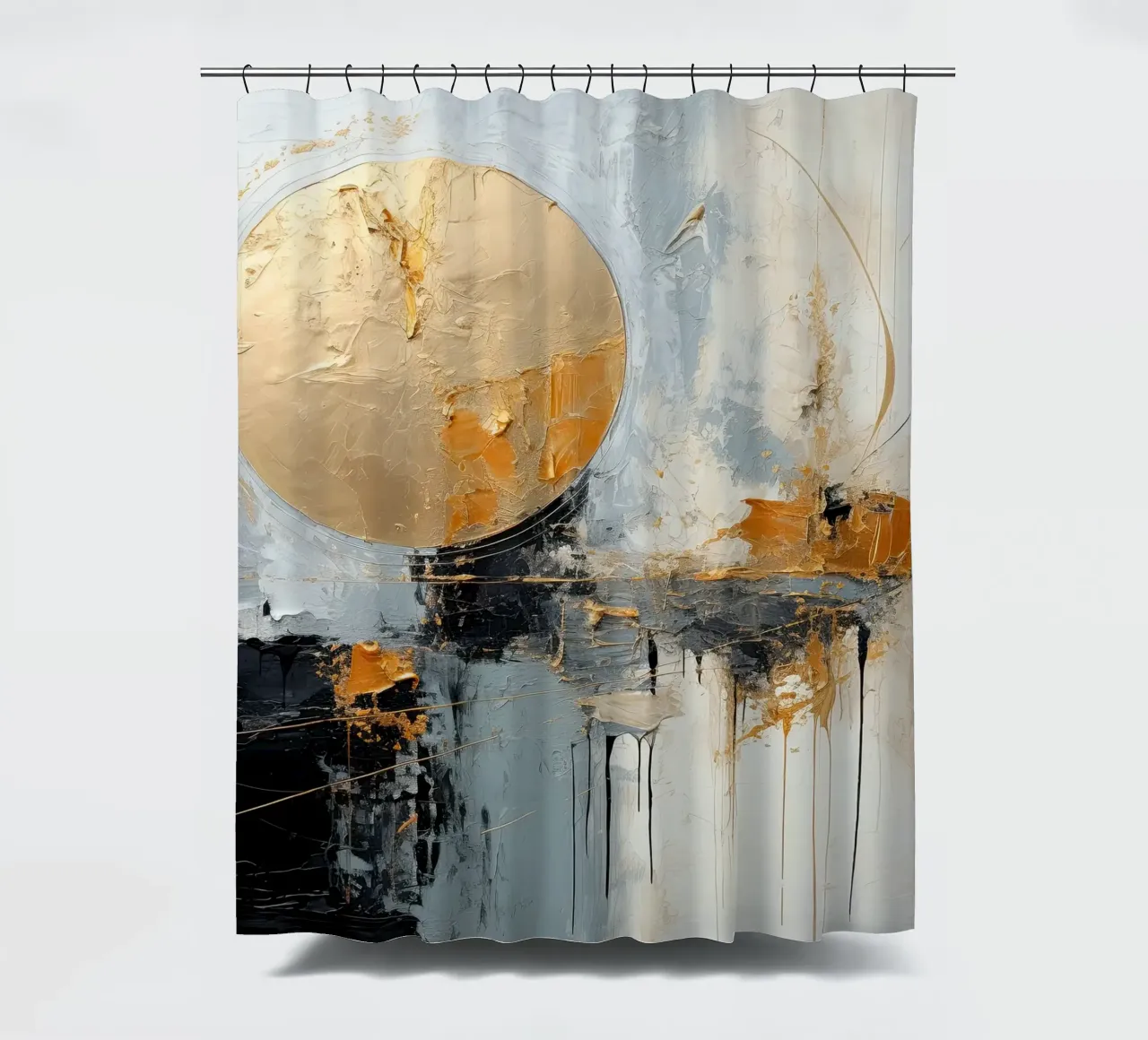 Abstract with circle shower curtain by Imagine