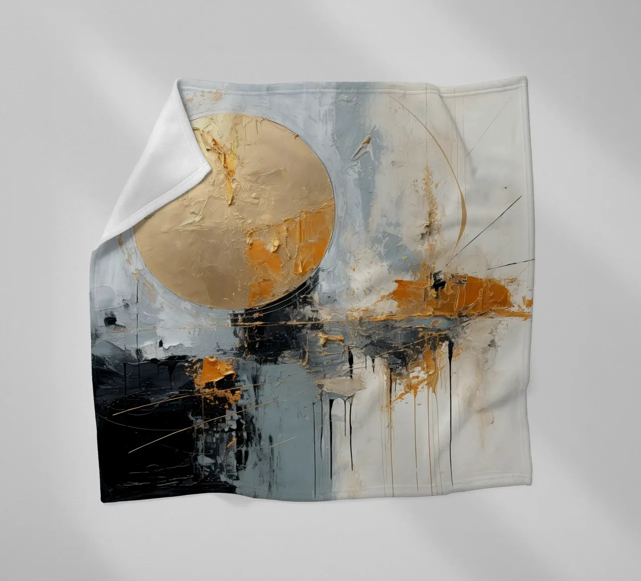 Abstract with circle fleece blanket by Imagine