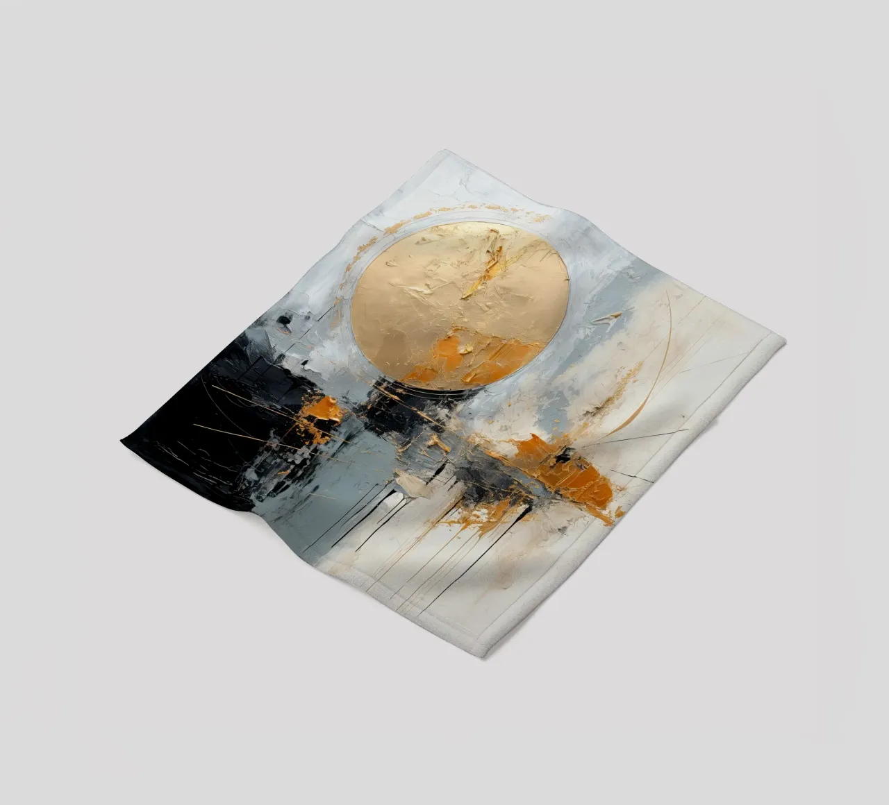 Abstract with circle fleece blanket by Imagine