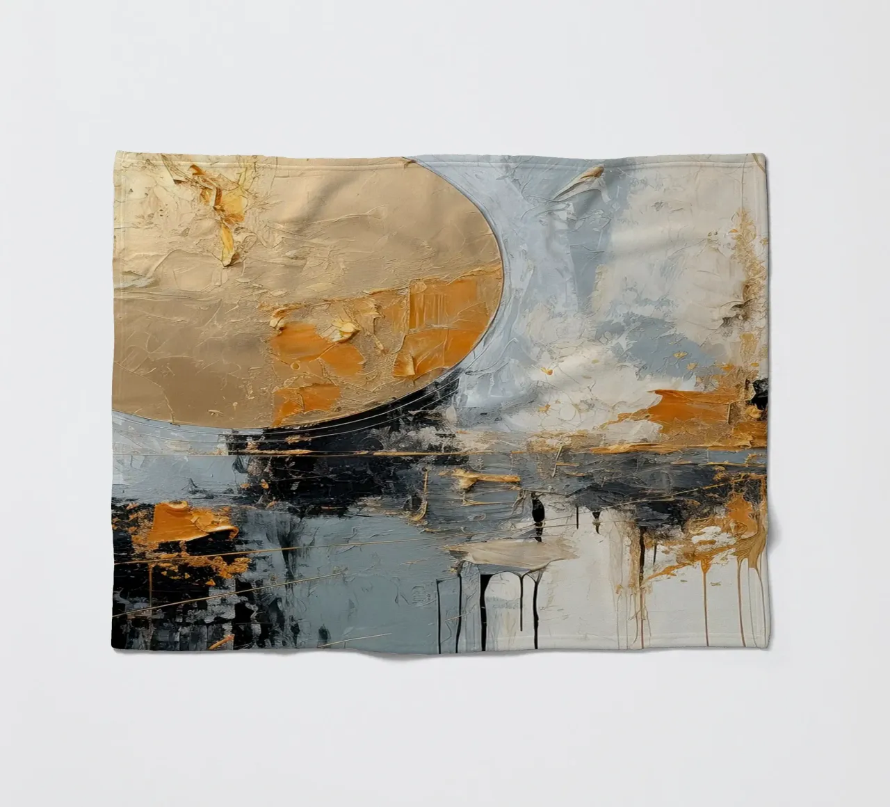 Abstract with circle fleece blanket by Imagine