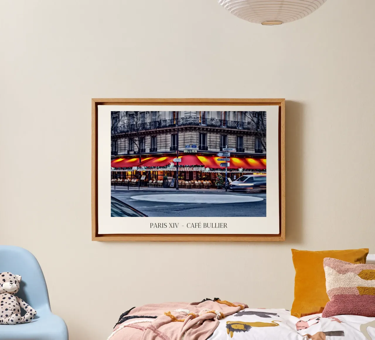 Café Bullier - Paris XIV canvas met Baklijst van fanny-bianca