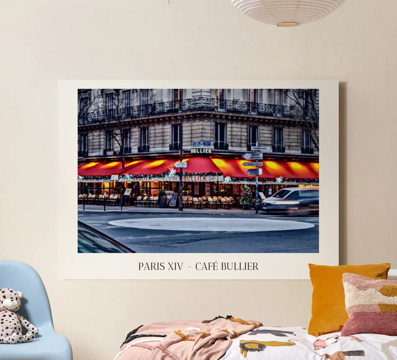 Café Bullier - Paris XIV canvas met Baklijst van fanny-bianca