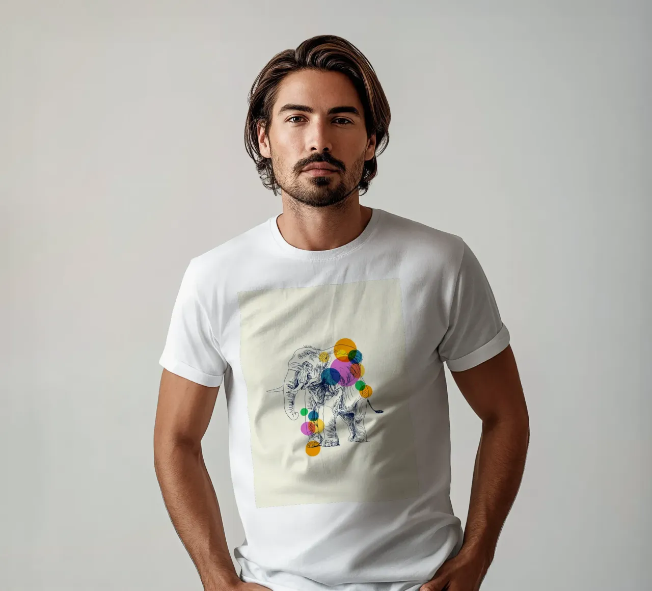 Elephant in Color t-shirt da Indigo Rain