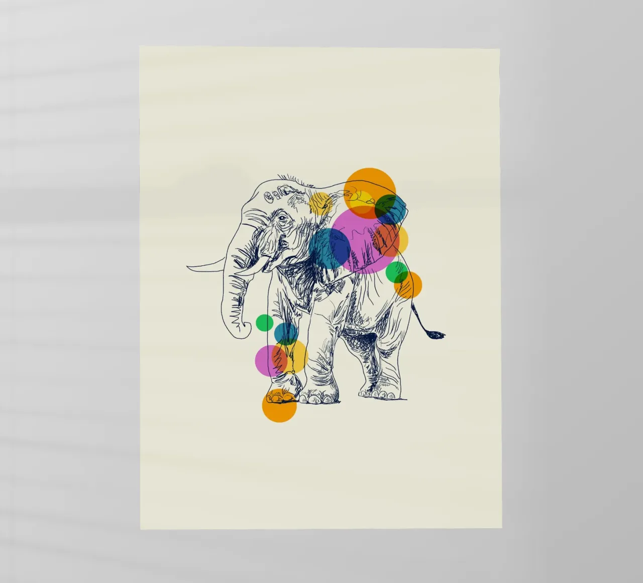 Elephant in Color pellicola backlit da Indigo Rain