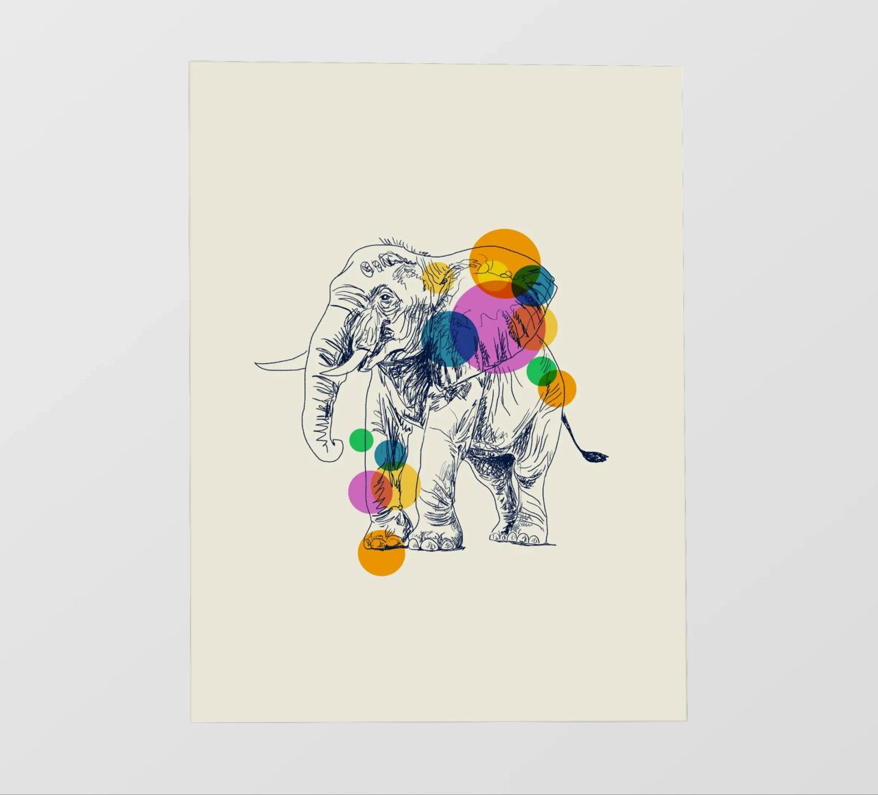 Elephant in Color pellicola backlit da Indigo Rain