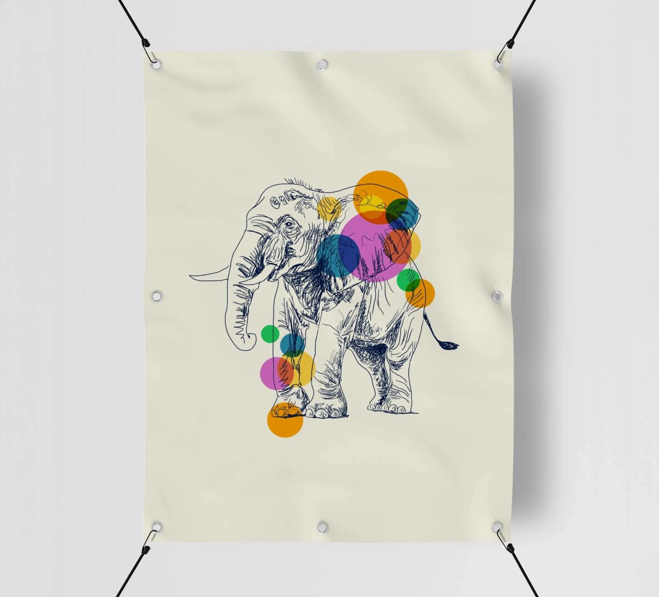 Elephant in Color telo in pvc da Indigo Rain