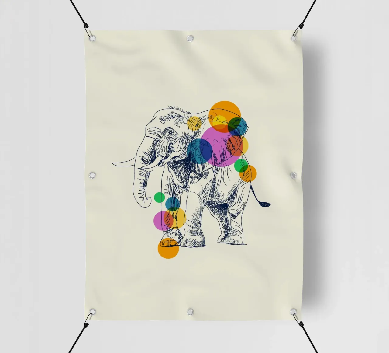 Elephant in Color telo in pvc da Indigo Rain