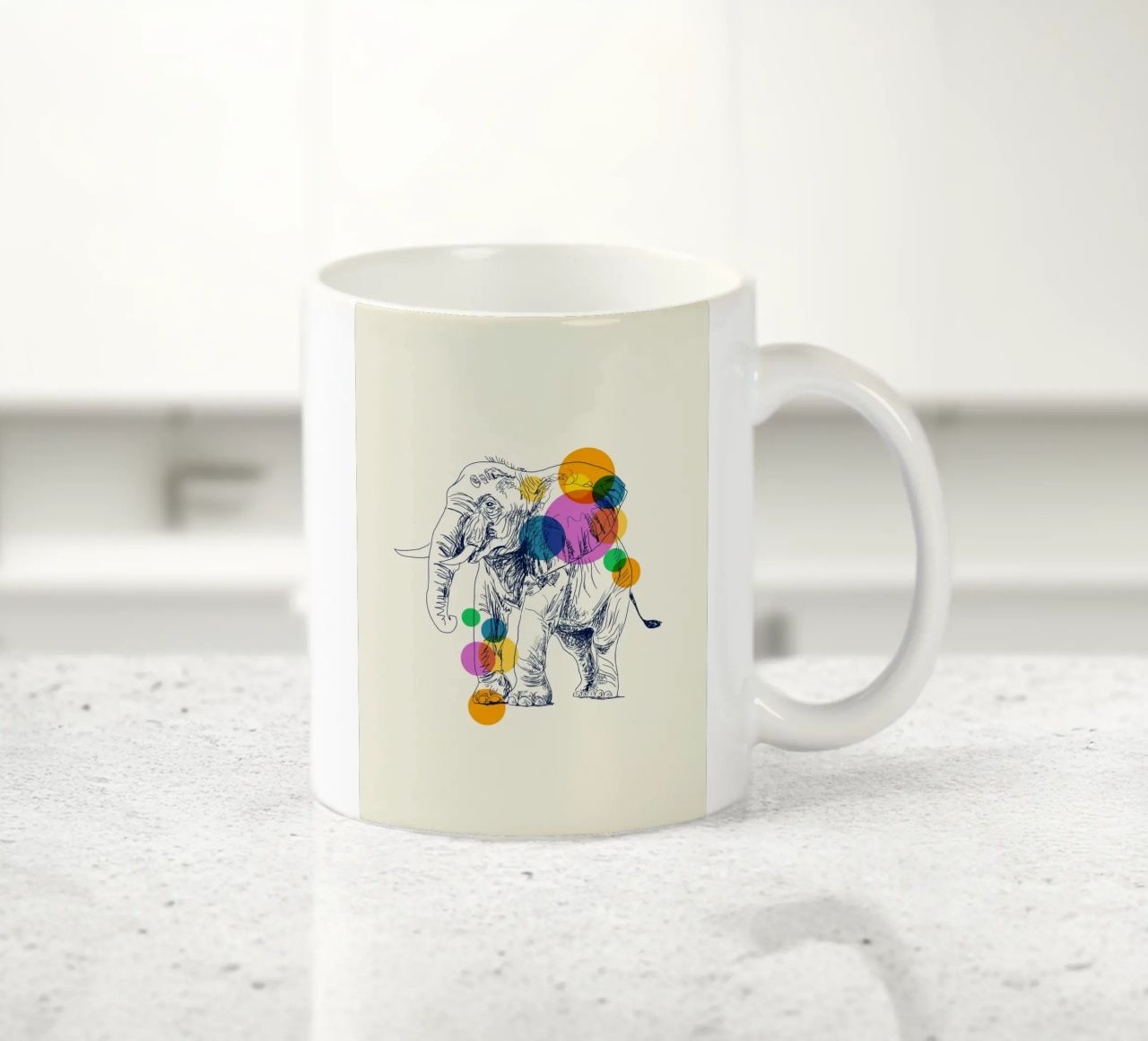 Elephant in Color tazza in ceramica da Indigo Rain