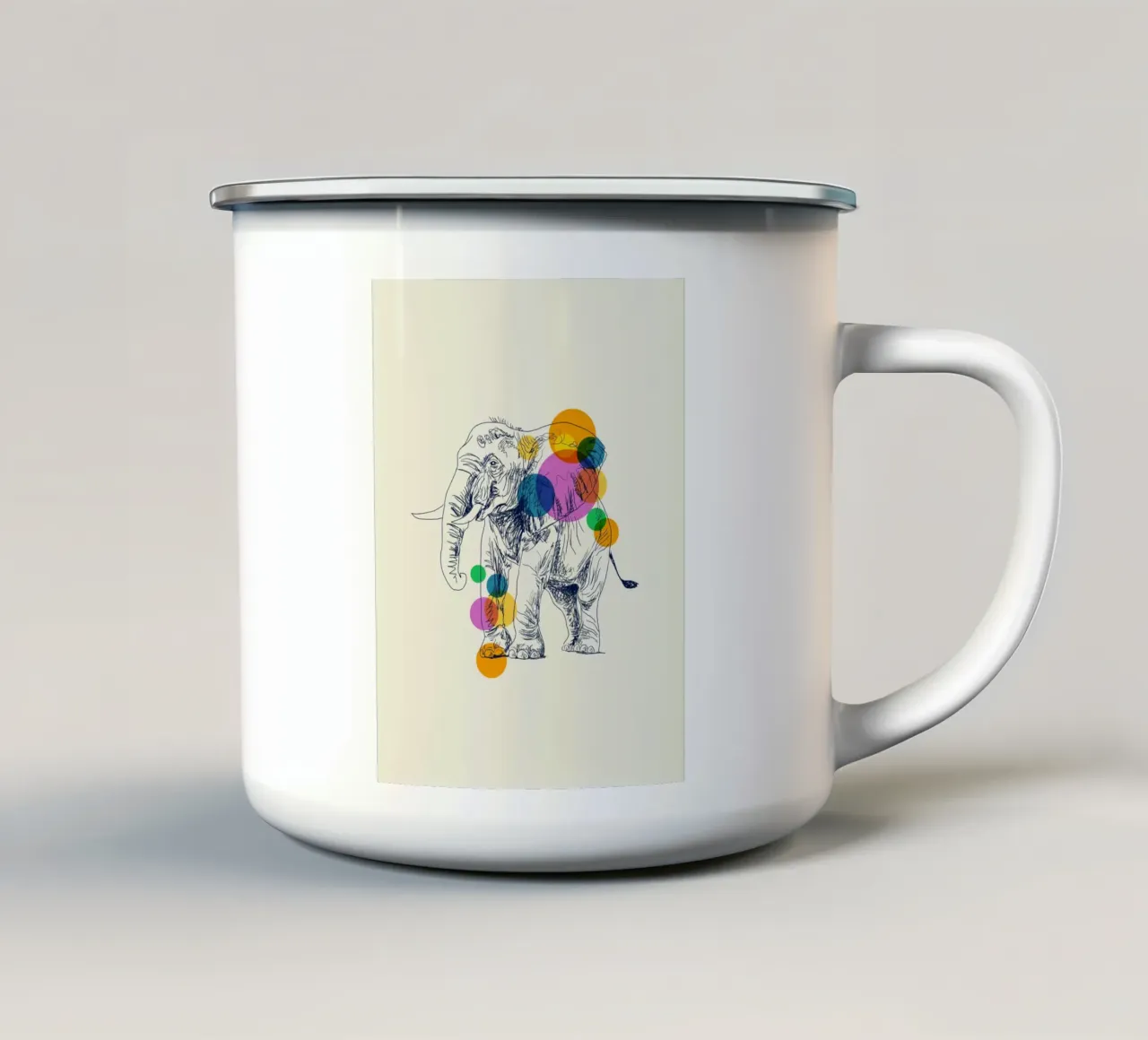 Elephant in Color emaille mok van Indigo Rain
