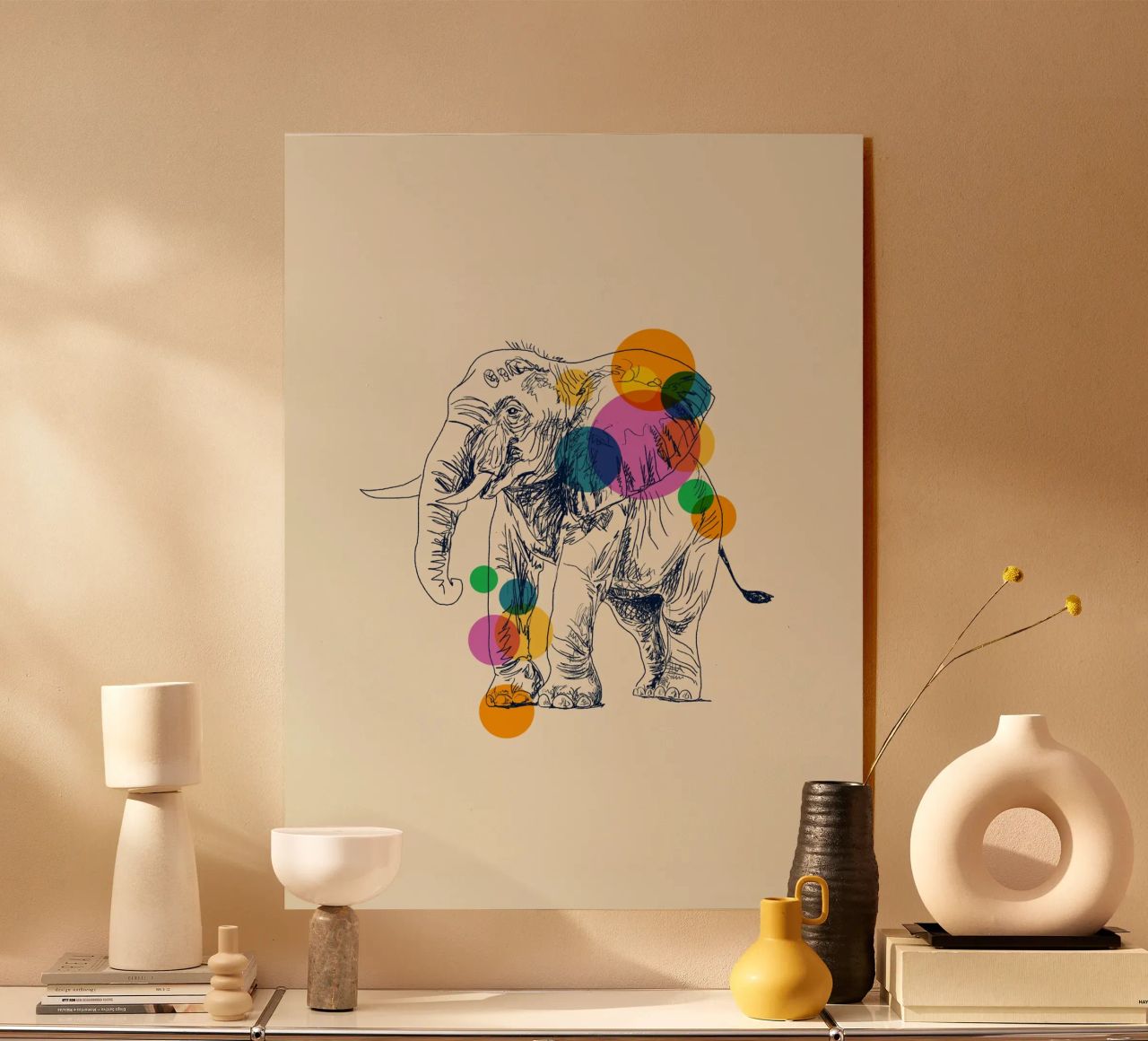 Elephant in Color plexiglass da Indigo Rain