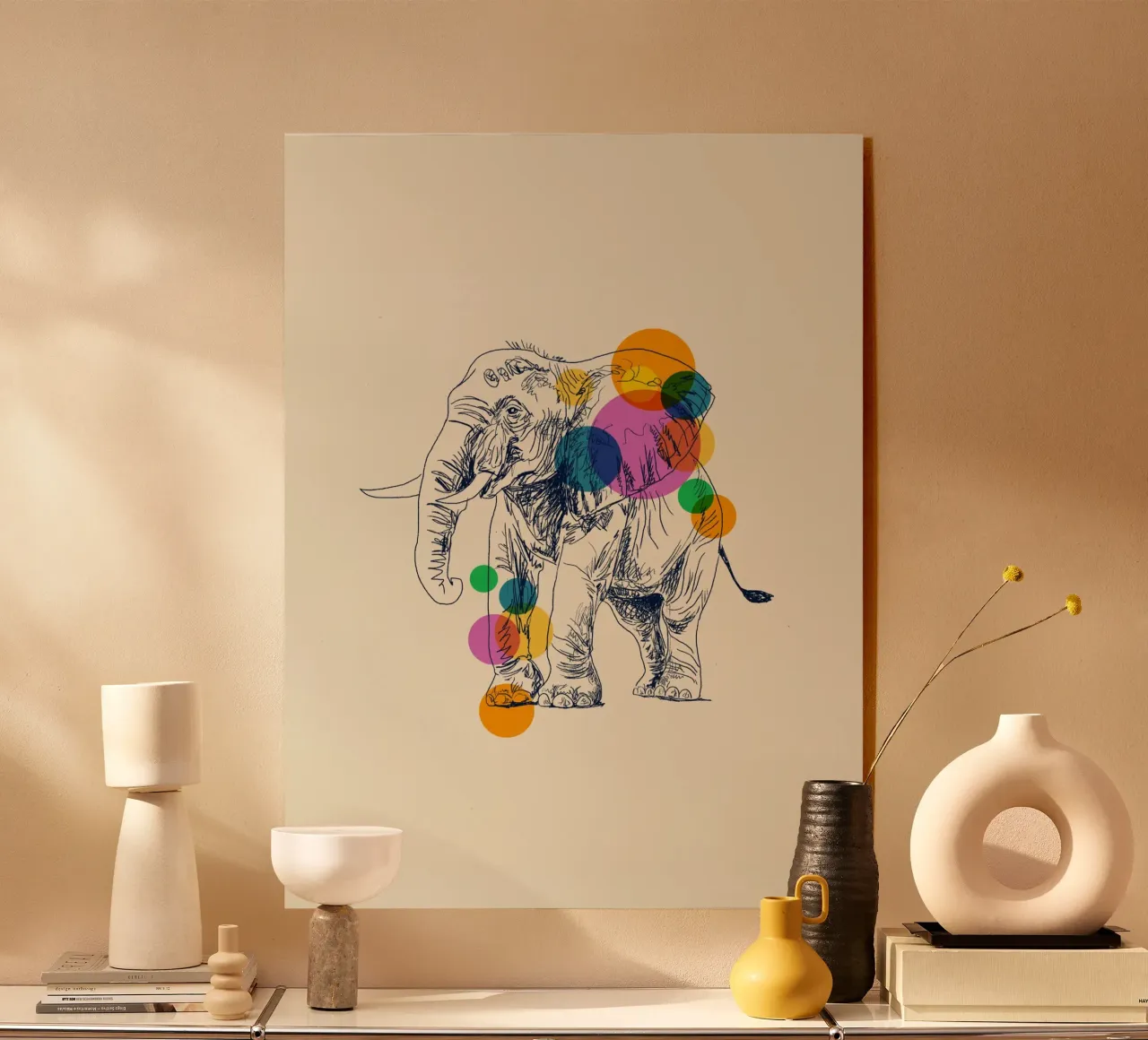 Elephant in Color metacrilato de Indigo Rain