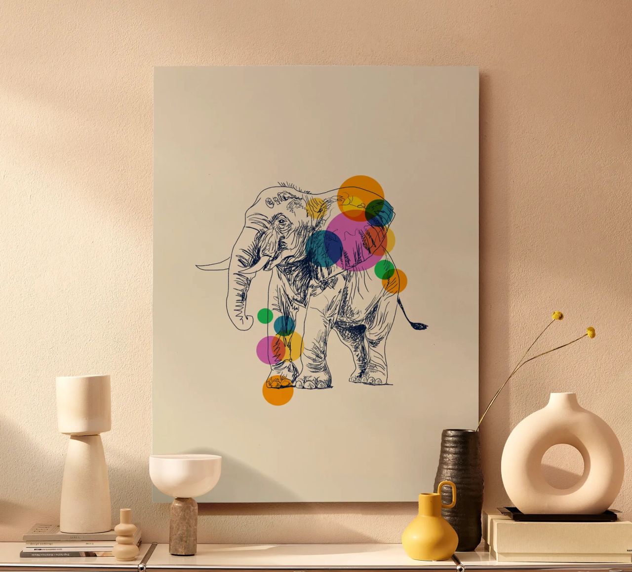 Elephant in Color alluminio dibond da Indigo Rain