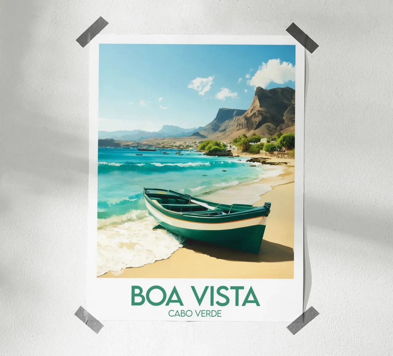 Affiche Boa Vista Cap-Vert Poster von Frame the World