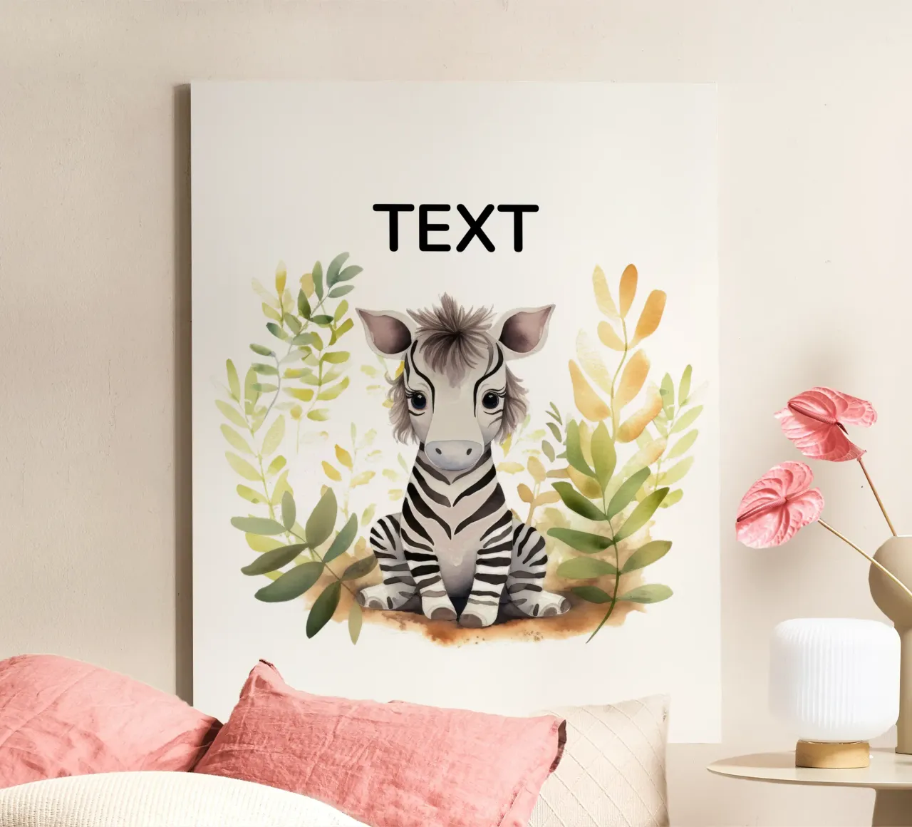 Baby zebra tela con Cornice a cassetta da 🐹 BABY ART PRINTS